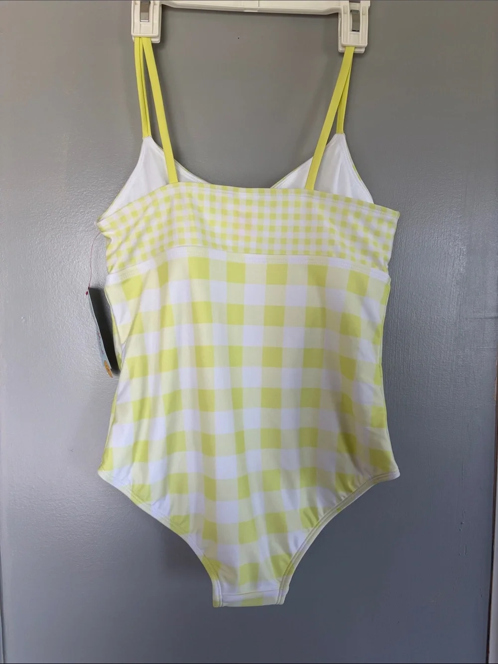 Cat & Jack Yellow Gingham Twist-Front One-Piece Swimsuit